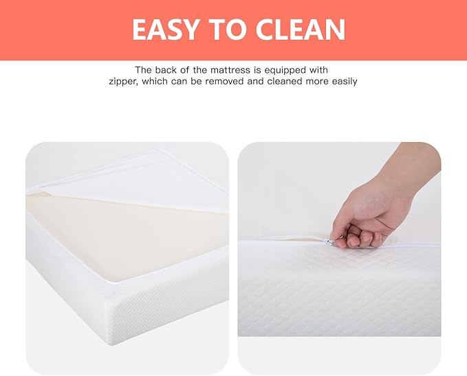 FDW | 5 Inch Full Mattress | Medium Firm | Gel Memory Foam Mattress | White | - Image 6