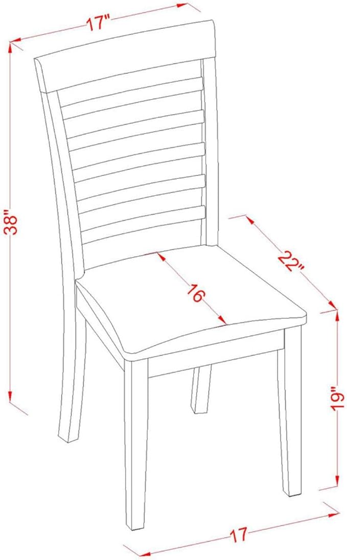 East West Furniture DLML3-MAH-C 3 Piece Dining Set Contains a Round Dining Room - Image 5
