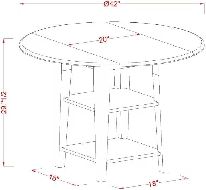 East West Furniture SUAN5-BCH-C 5 Piece Kitchen Table & Chairs Set Includes a - Image 15