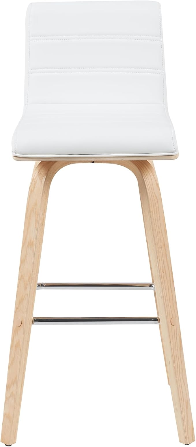 Armen Living Vienna Modern Swivel 30" Bar Height Barstool - Image 3