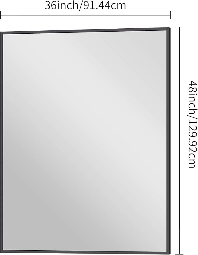 BONEWEI Bathroom Mirror, 36x48 inch Large Wall Mirror - Image 7