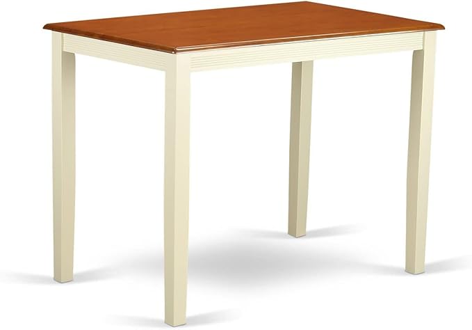 East West Furniture YAVN3-WHI-C 3 Piece Kitchen Counter Height Dining Table Set - Image 2