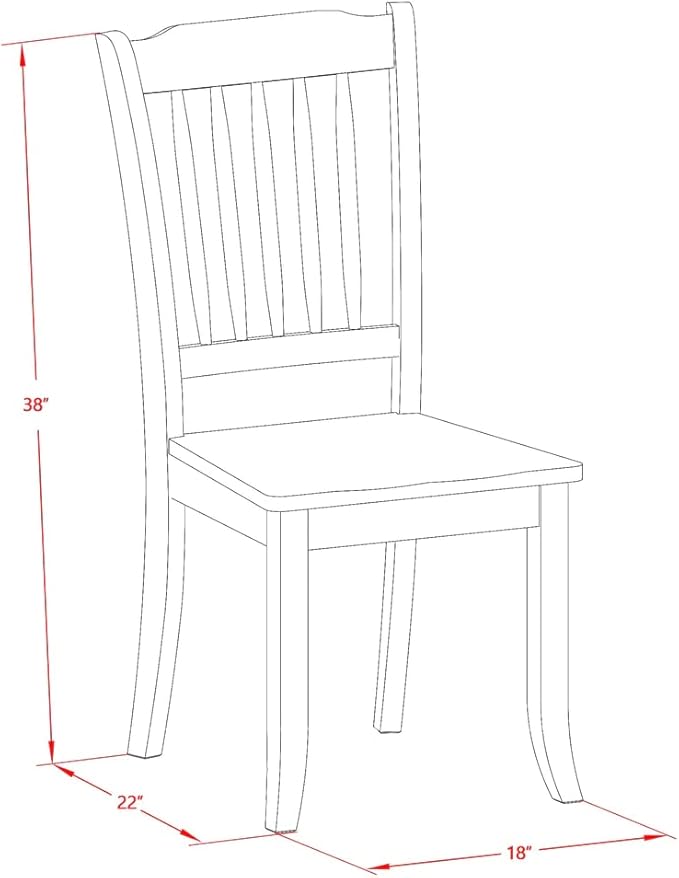East West Furniture QUDA7-BMK-W 7 Piece Dining Table Set Consist of a Rectangle - Image 13