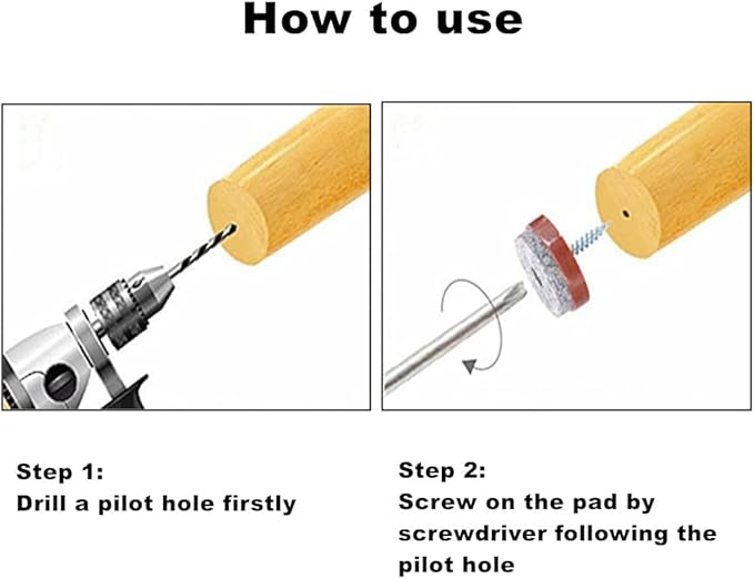 ALIMITOPIA 40pcs Screw-on Furniture Felt Pad Chair Glide Slider Hardwood Floor - Image 5
