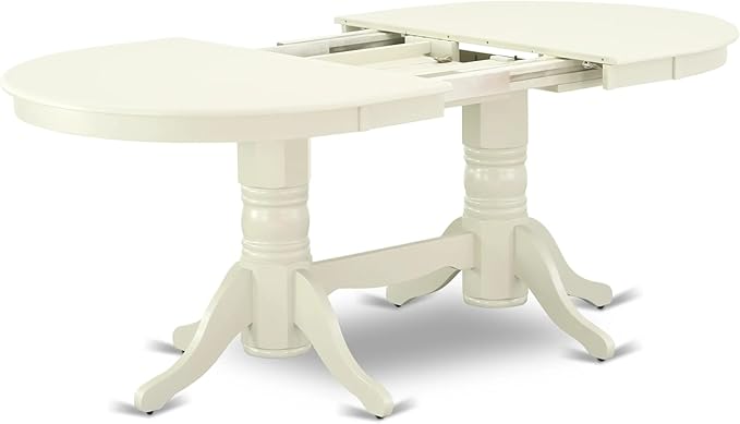 East West Furniture VABO5-LWH-W 5 Piece Kitchen Table Set - Image 6