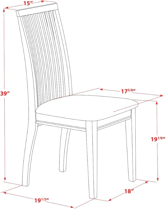 East West Furniture DMIP3-LWH-C 3 Piece Dining Room Furniture Set Contains a - Image 13
