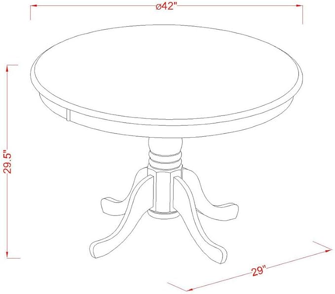 East West Furniture HBGR3-LWH-W 3 Piece Kitchen Table Set - Image 6