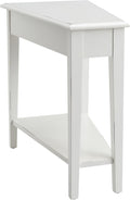 Leick Home Haven Ridge Wedge End Table, Tapered Side Table, Farmhouse White by LeickFurniture