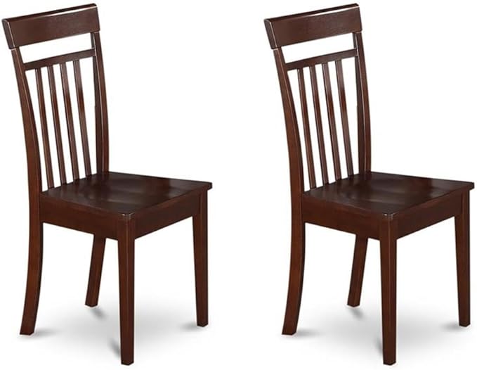 East West Furniture DOCA7-MAH-W 7 Piece Dining Table Set Consist of a Rectangle - Image 4