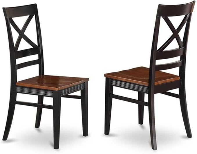 East West Furniture HLQU3-BCH-W 3 Piece Dining Table Set - Image 4
