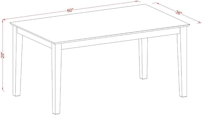 East West Furniture CAEN5-LWH-06 5 Piece Dining Room Furniture Set Includes a - Image 11