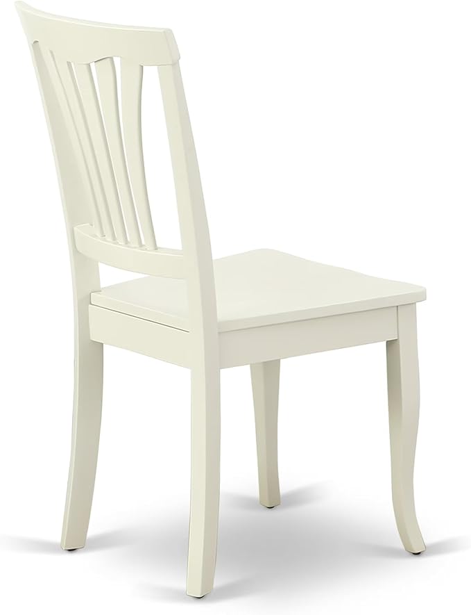 East West Furniture ANAV5-LWH-W 5 Piece Dining Room Table Set Includes a Round - Image 15