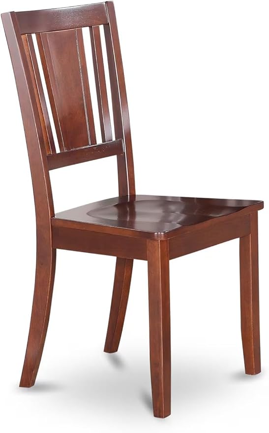 East West Furniture HBDU3-MAH-W 3 Piece Dining Room Table Set Contains a Round - Image 4