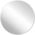 FrameWorks 20" Deluxe Contemporary White Circular Aluminum Mirror by FrameWorks
