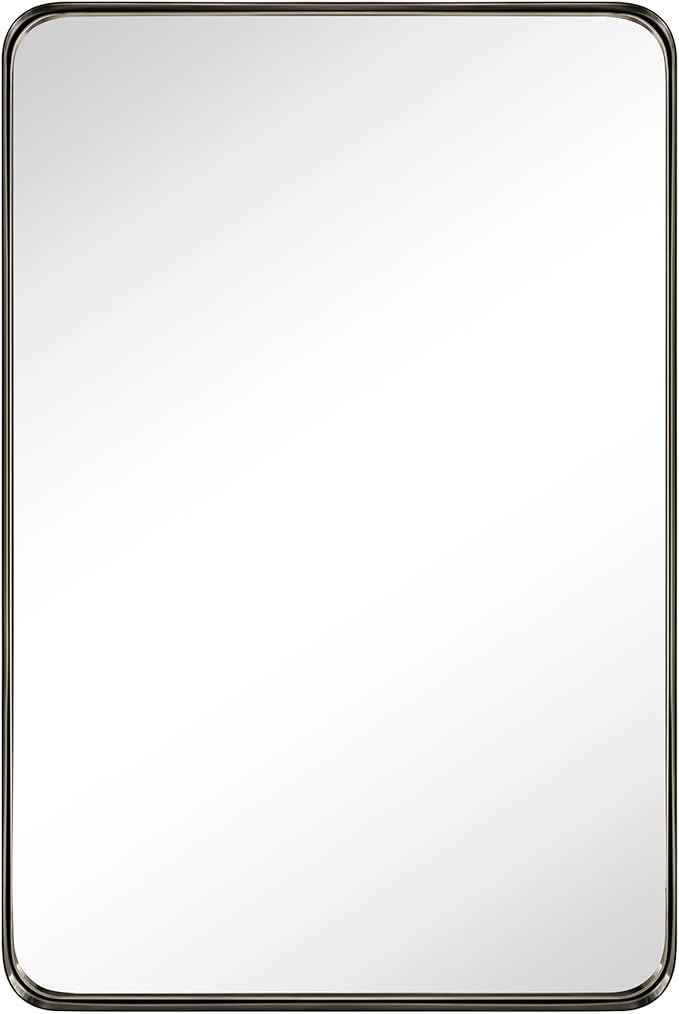 TEHOME 24x36 inch Oil Rubbed Bronze Metal Framed Bathroom Mirror - Image 6