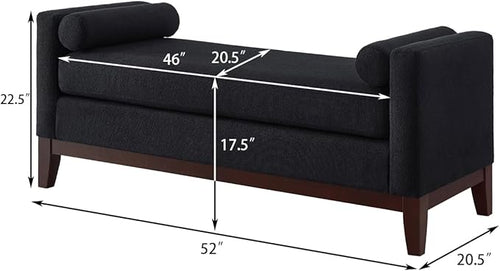 24KF Large Upholstered Boucle Fabric Ottoman - Image 2