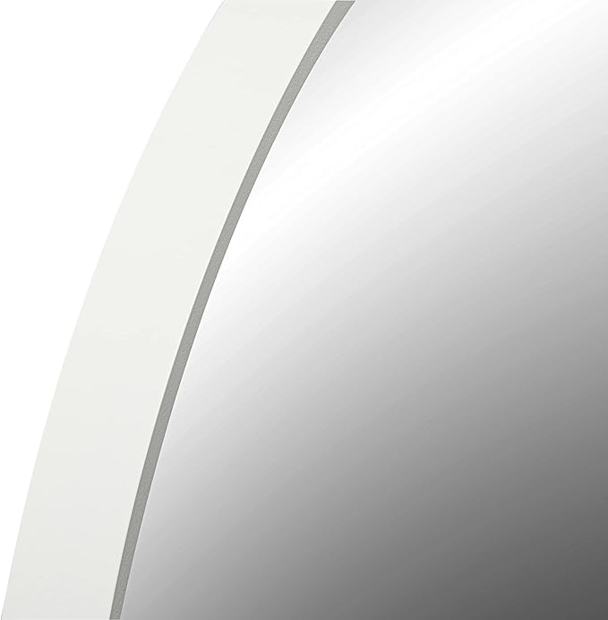 FrameWorks 20" Deluxe Contemporary White Circular Aluminum Mirror - Image 8