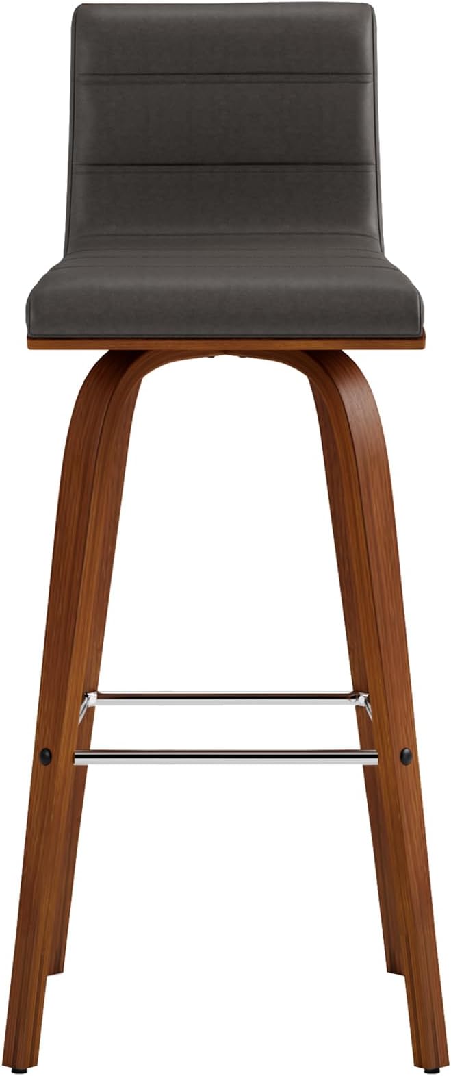 Armen Living Vienna Mid-Century Modern 30" Bar height Barstool Faux Leather - Image 6