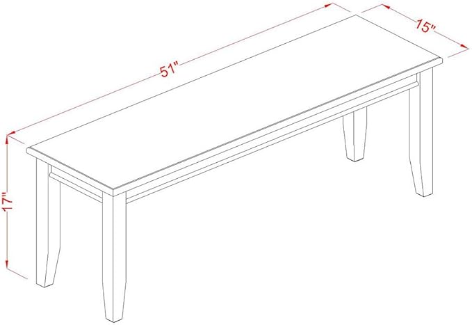 East West Furniture CAML6C-MAH-W 6 Piece Modern Dining Table Set Contains a - Image 6