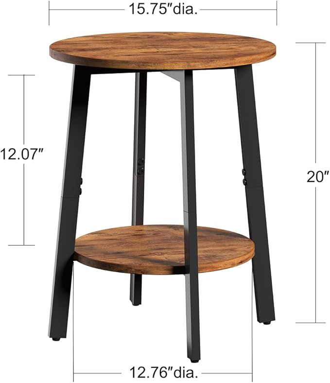 Side Table, Small Round End Table - Image 3
