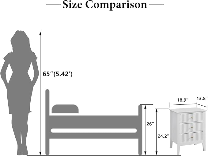 OCANDO White Bed Side Table - Image 3
