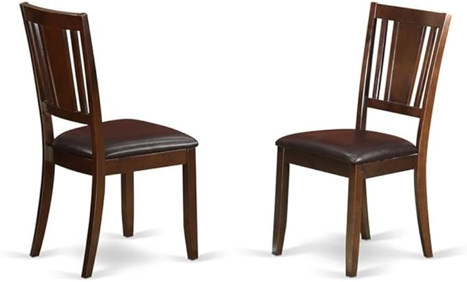 East West Furniture HLDU5-MAH-LC 5 Piece Kitchen Table Set - Image 4