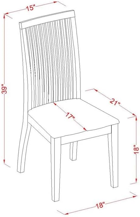 East West Furniture AMIP3-LWH-W 3 Piece Dining Room Table Set Contains a Round - Image 9
