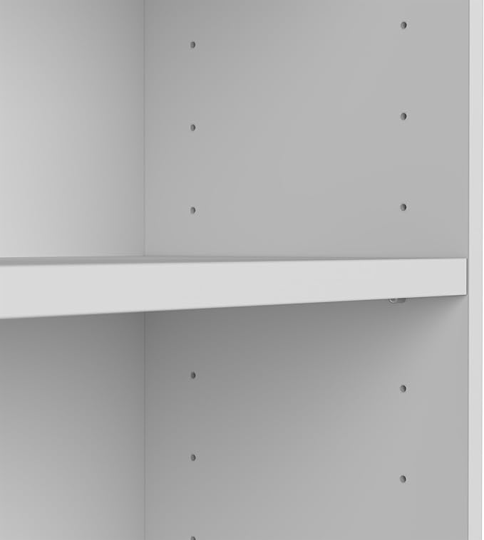 Bush Furniture Universal 17W Narrow 5 Shelf Bookcase in White, Tall Skinny - Image 8