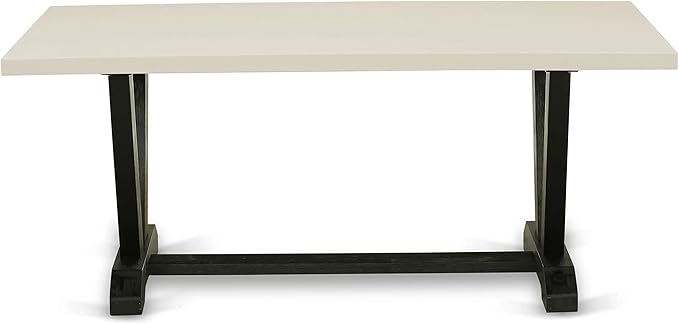 East West Furniture V627MZ650-7 7 Piece Dining Table Set Consist of a Rectangle - Image 5