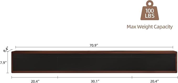Floating TV Stand Matte Finish, Floating TV Console, Under TV Shelf - Image 5