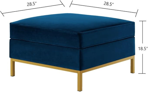 24KF Large Square Couch Ottoman, Velvet Ottoman - Image 2