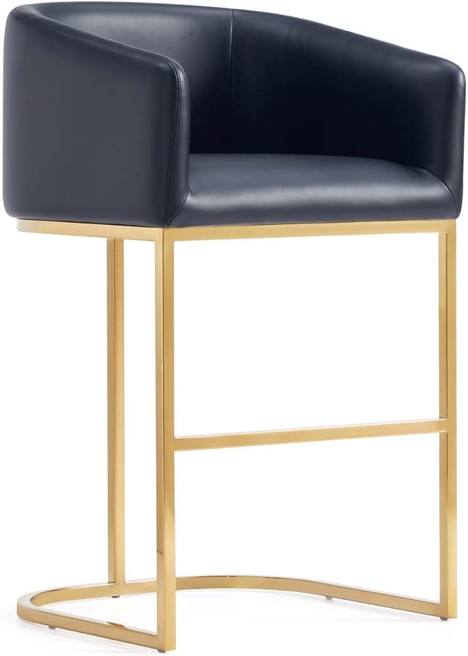 Manhattan Comfort Louvre 26 Inch Mid Century Modern Counter Height Bar Stools - Image 11