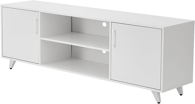 Panana TV Stand for TV up to 50 Inches, 2 Doors Entertainment Center - Image 6