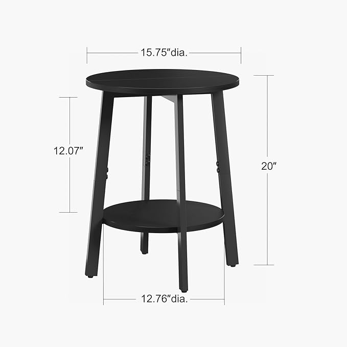 Side Table Set of 2, Small Round End Table - Image 3