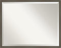 Amanti Art Grey Wall Mirror 23x29 Svelte Clay Grey Rectangle Bathroom Mirror by AmantiArt
