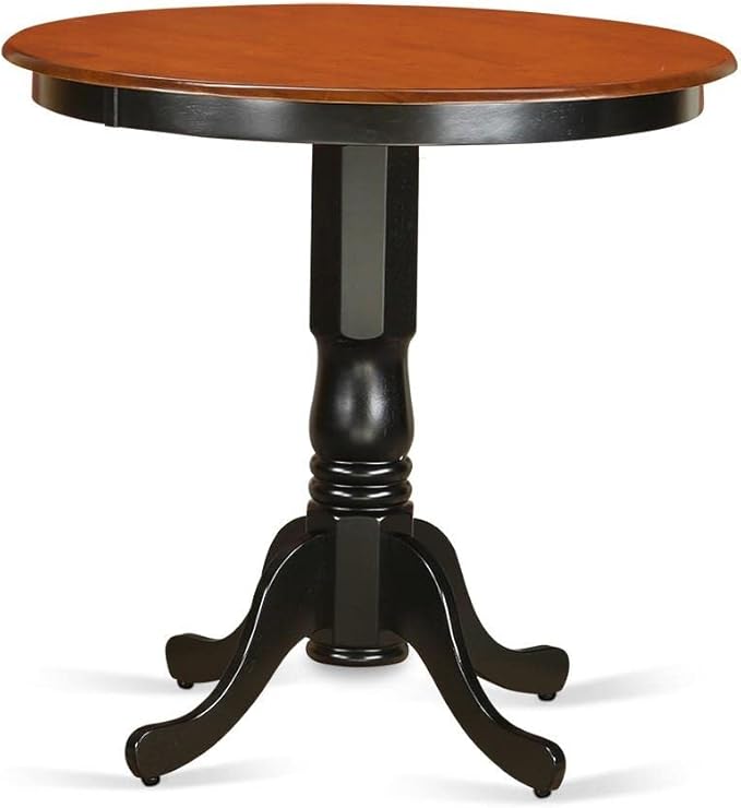 East West Furniture JAKE3-BLK-W 3 Piece Counter Height Dining Table Set - Image 2