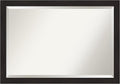 Amanti Art Brown Wall Mirror 28x40 Furniture Espresso Narrow Rectangle Bathroom by AmantiArt