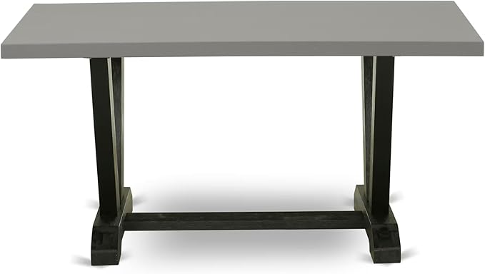 East West Furniture V696DR124-6 6 Piece Kitchen Table Set Contains a Rectangle - Image 6