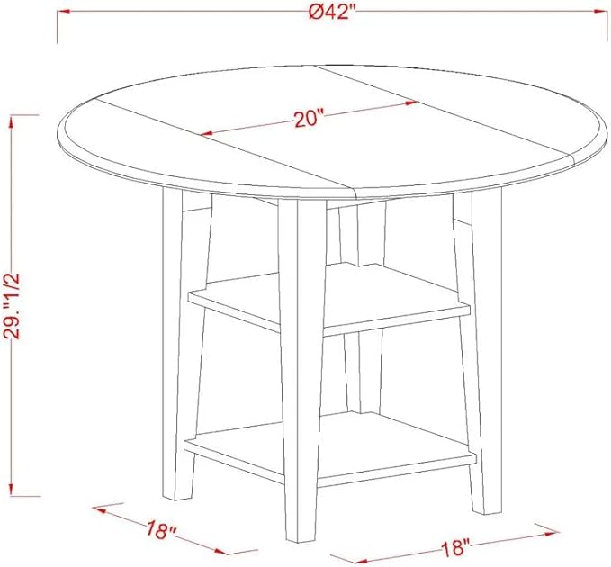 East West Furniture SUAN5-BMK-W 5 Piece Modern Dining Table Set Includes a - Image 7