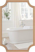 WallBeyond 24" x 36" Full Scalloped Corners Arch Rectangle Wall Mirror by WallBeyond