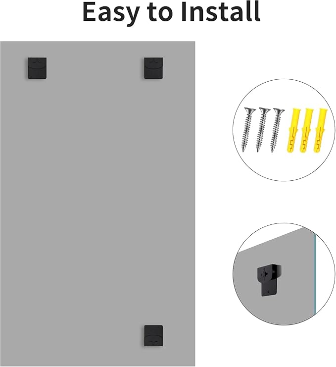 60x36 Large Beveled Mirror, Frameless Beveled Bathroom Mirrors - Image 7