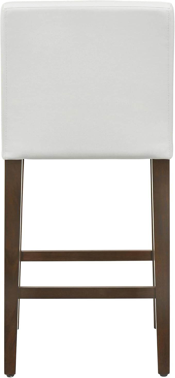 CHITA Counter Height Bar Stools Set of 3, PU Leather in White - Image 6