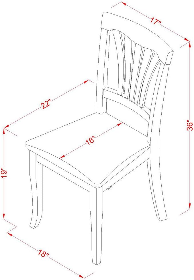 East West Furniture NDAV5-OAK-C 5 Piece Modern Dining Table Set Includes a - Image 9