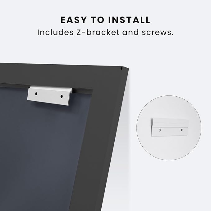 Amorho Black Bathroom Mirror, 72X32 Inch Thick Metal Framed Wall Mirrors - Image 6