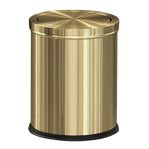 15L/4GAL Gold Bathroom Trash Can, Small Waste Basket by LEASYLIFE