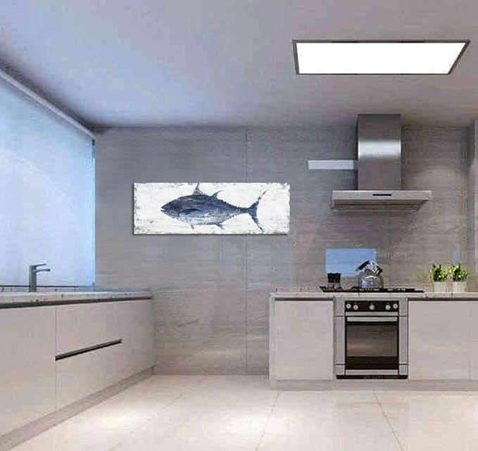 Yihui Arts Canvas Wall Art Abstract Fish Canvas Art- One Panels Nordic - Image 3