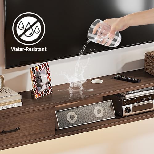 Floating TV Stand with 2 Doors, Floating TV Cabinet, Floating Console Shelf - Image 9