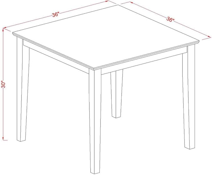East West Furniture OXEN5-MAH-66 5 Piece Modern Dining Table Set Includes a - Image 4