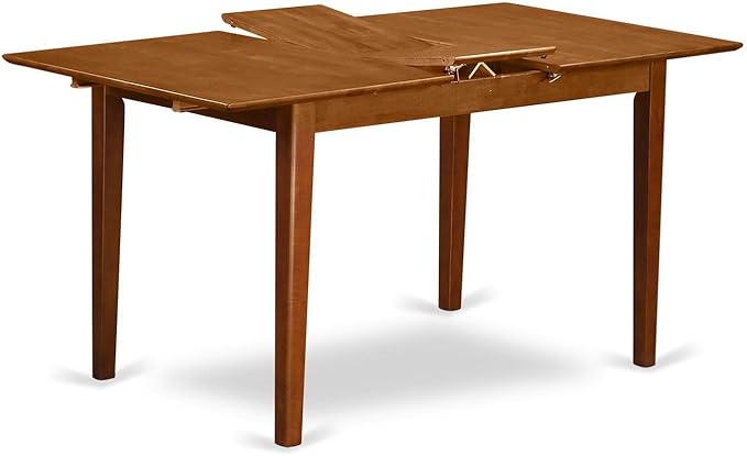 East West Furniture PSNA3-SBR-C 3 Piece Kitchen Table Set Contains a Rectangle - Image 2