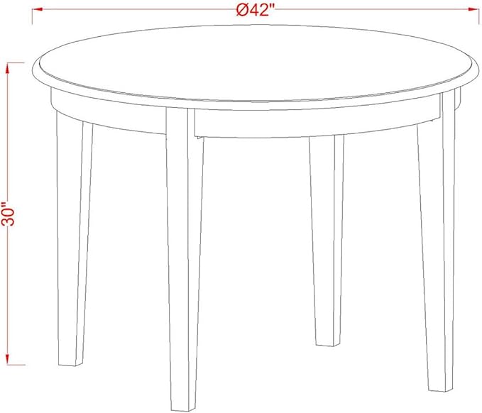East West Furniture BOST3-CAP-LC 3 Piece Modern Dining Table Set Contains a - Image 4